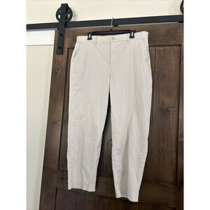 E51 Gloria Vanderbilt Slimming Effect Women's 14 Lt Beige Cotton Super Stretch